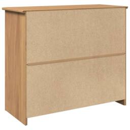 Berkfield Home Sideboard with Drawer Panama 93x40x80 cm Solid Wood Pine in Brown - Size: 93 x 40 x 80 cm - thumbnail 7