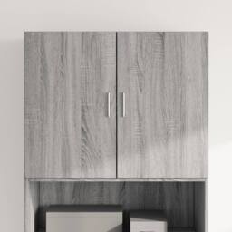 Berkfield Home Wall Cabinet Grey Sonoma 80x42.5x64 cm Engineered Wood - thumbnail 1