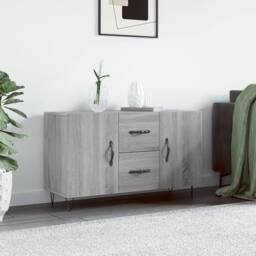 Berkfield Home Sideboard Grey Sonoma 100x36x60 cm Engineered Wood - Size: 100 x 36 x 60 cm - thumbnail 2