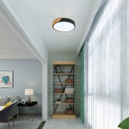 Pheashine Modern Round LED Ceiling Light, 24W, Black, 6500K Cold White (32cm) in Black - thumbnail 7