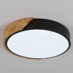 Pheashine Modern Round LED Ceiling Light, 24W, Black, 6500K Cold White (32cm) in Black