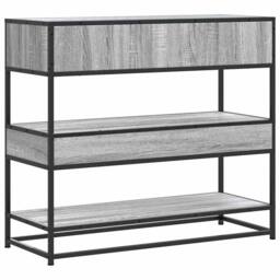 Berkfield Home Decorative Console Table Grey Sonoma 90x35x80 cm Engineered Wood - Size: 90 x 35 x 80 cm - thumbnail 7