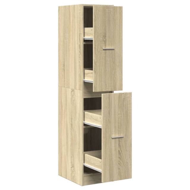 Berkfield Home Apothecary Cabinet Sonoma Oak 30x41x144.5 cm Engineered Wood in Light Tan - image 1