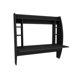 Destina Home Buglem Floating Computer Desk with Shelves in Charcoal - Size: 1 Pack