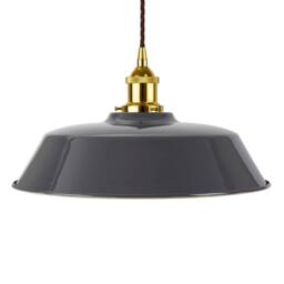 SE Home Slate Grey Chancery Pendant Light - Gold - Brown Twisted - thumbnail 1