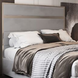 KDMD Comfyzone Upholstered Soft Velvet Metal Designer Bed Frame in Grey - Size: Super King - thumbnail 3