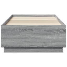 Berkfield Home Durable Bed Frame with LED without Mattress Grey Sonoma 90x190 cm - Size: Single - thumbnail 6