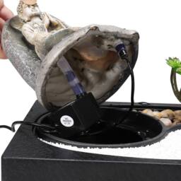 Living and Home Buddha Zen Tabletop Water Fountain in Natural - thumbnail 8