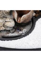 Living and Home Buddha Zen Tabletop Water Fountain in Natural - thumbnail 5