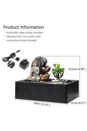 Living and Home Buddha Zen Tabletop Water Fountain in Natural - thumbnail 4