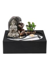 Living and Home Buddha Zen Tabletop Water Fountain in Natural - thumbnail 2
