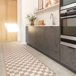 Kukoon Machine Washable Natural Jute Blend Checkerboard Beige Area Rug - Size: 80 cm x 150 cm - thumbnail 6