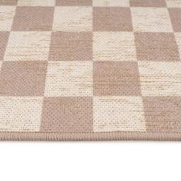 Kukoon Machine Washable Natural Jute Blend Checkerboard Beige Area Rug - Size: 80 cm x 150 cm - thumbnail 8