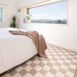 Kukoon Machine Washable Natural Jute Blend Checkerboard Beige Area Rug - Size: 80 cm x 150 cm - thumbnail 5