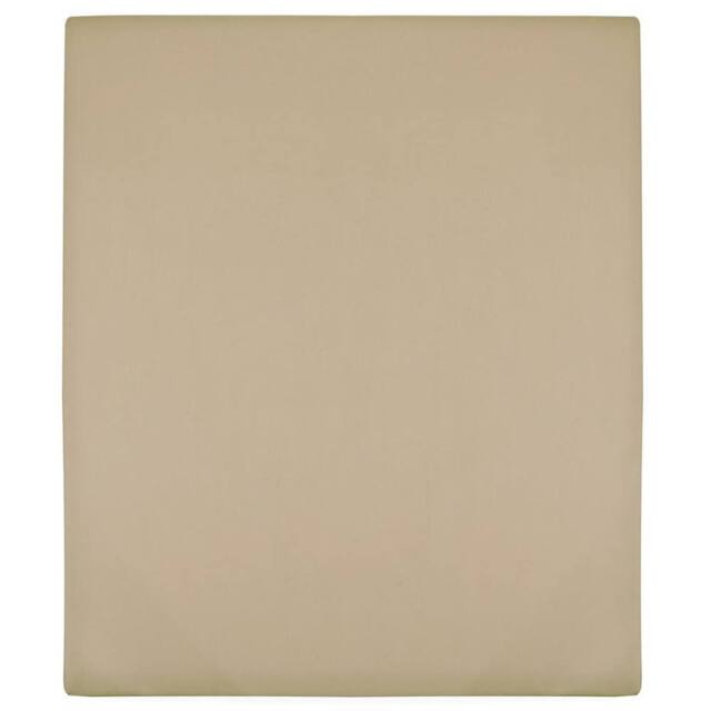 Berkfield Home Jersey Fitted Sheet Taupe 160x200 cm Cotton - image 1