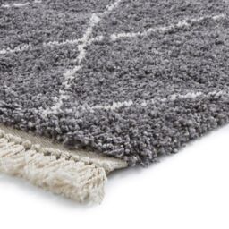 The Rug Shop UK Grey Kilim Modern Easy to clean Machine Made Chequered Area Rug - Size: 200 cm x 290 cm - thumbnail 5