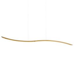 Wyld and Coco Gold Pendant Lamp with Integrated LED and Wavy Shade - thumbnail 2