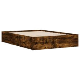 Berkfield Home Modern Bed Frame with Drawers without Mattress Smoked Oak 120x200 cm in Brown - Size: Small Double - thumbnail 4