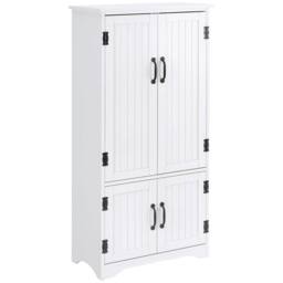 Wyld Haus Rifa White Tall Storage Cabinet with Adjustable Shelves & Four Doors - thumbnail 2