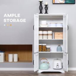 Wyld Haus Rifa White Tall Storage Cabinet with Adjustable Shelves & Four Doors - thumbnail 6