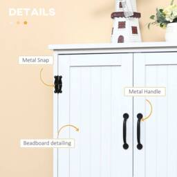 Wyld Haus Rifa White Tall Storage Cabinet with Adjustable Shelves & Four Doors - thumbnail 8