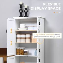 Wyld Haus Rifa White Tall Storage Cabinet with Adjustable Shelves & Four Doors - thumbnail 7