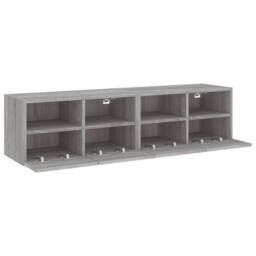 Berkfield Home TV Wall Cabinets 2 pcs Grey Sonoma 60x30x30 cm Engineered Wood - Size: 60 x 30 x 30 cm - thumbnail 7