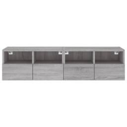 Berkfield Home TV Wall Cabinets 2 pcs Grey Sonoma 60x30x30 cm Engineered Wood - Size: 60 x 30 x 30 cm - thumbnail 8