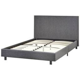 Wyld and Coco Slatted Bed Frame Grey Polyester Small Double 4ft - thumbnail 3