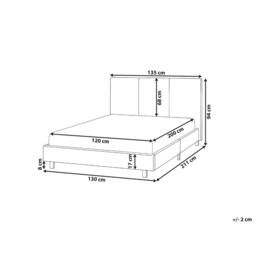 Wyld and Coco Slatted Bed Frame Grey Polyester Small Double 4ft - thumbnail 4