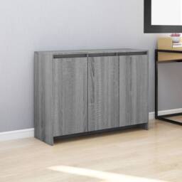 Berkfield Home Sideboard Grey Sonoma 102x33x75 cm Engineered Wood - Size: 102 x 33 x 75 cm - thumbnail 2