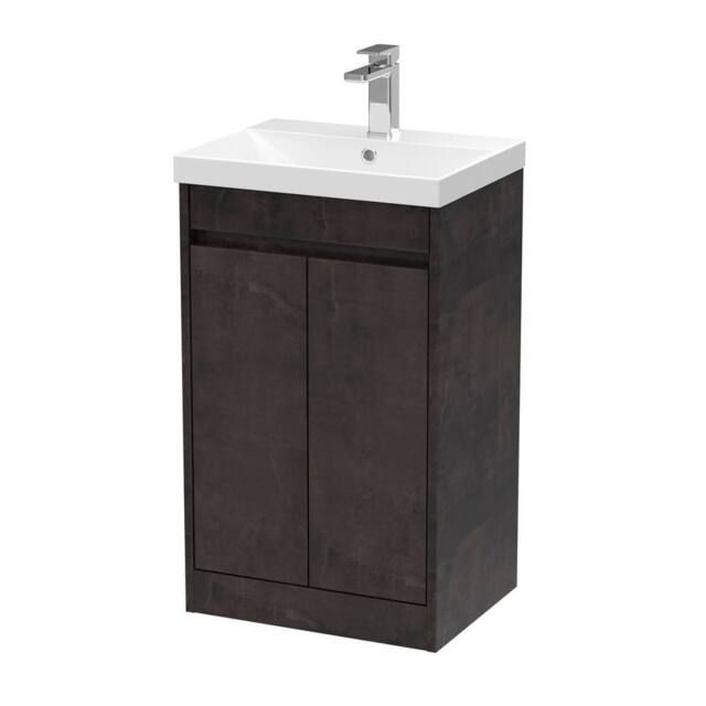 Balterley Chartley 2 Door Vanity Unit, Thin-Edge Basin, 500mm, Slate in Grey - image 1
