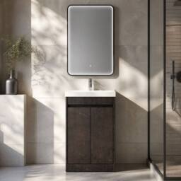 Balterley Chartley 2 Door Vanity Unit, Thin-Edge Basin, 500mm, Slate in Grey - thumbnail 6