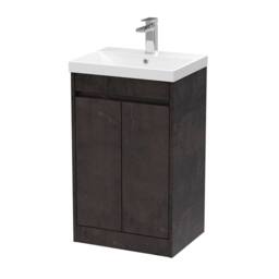 Balterley Chartley 2 Door Vanity Unit, Thin-Edge Basin, 500mm, Slate in Grey