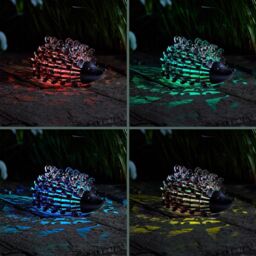 Marco Paul 26cm Bronze Metal Solar Powered Hedgehog Ornament in Brown - thumbnail 3