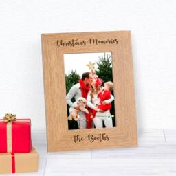 Uniqueful Personalised Christmas Memories Frame in Brown - thumbnail 1