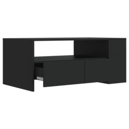 Berkfield Home Decorative Coffee Table Black 102x55x42 cm Engineered Wood - Size: 102 x 55 x 42 cm - thumbnail 4