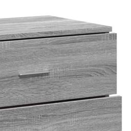 Berkfield Home Sideboards 2 pcs Grey Sonoma 60x39x80 cm Engineered Wood - Size: 60 x 39 x 80 cm - thumbnail 8