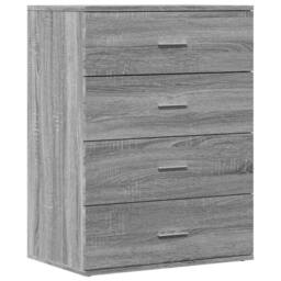 Berkfield Home Sideboards 2 pcs Grey Sonoma 60x39x80 cm Engineered Wood - Size: 60 x 39 x 80 cm - thumbnail 4