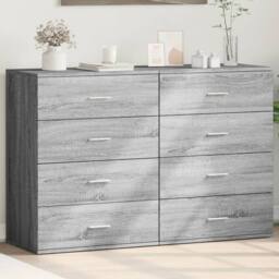 Berkfield Home Sideboards 2 pcs Grey Sonoma 60x39x80 cm Engineered Wood - Size: 60 x 39 x 80 cm - thumbnail 2