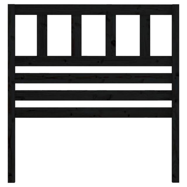 Berkfield Home Beautiful Bed Headboard Black 96x4x100 cm Solid Wood Pine - Size: 96 x 4 x 100 cm - image 1