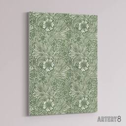 "Artery8 Marigold Flower Green Pattern Canvas Wall Art Print W. Morris - Size: W18"" x H24""" - thumbnail 2