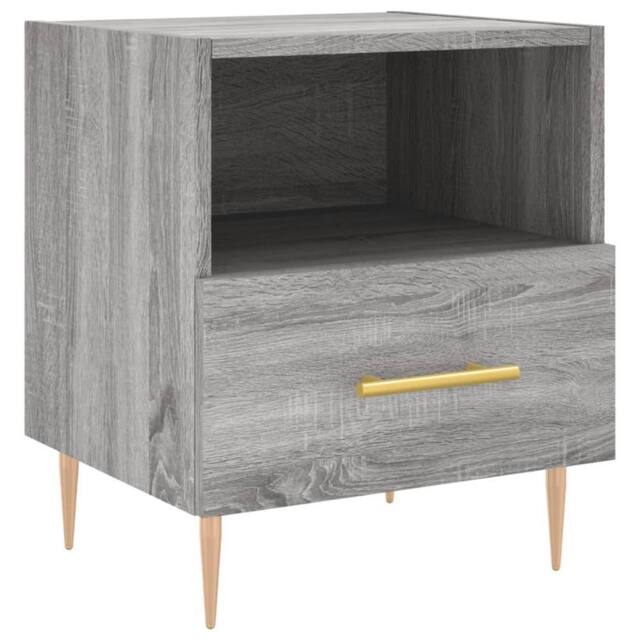 Berkfield Home Bedside Cabinet Grey Sonoma 40x35x47.5 cm Engineered Wood - image 1