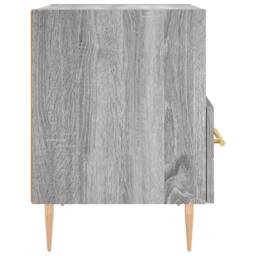Berkfield Home Bedside Cabinet Grey Sonoma 40x35x47.5 cm Engineered Wood - thumbnail 5