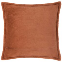 Furn Kallu Reversible Faux Fur Cushion in Burnt Orange - Size: 45 cm x 45 cm - thumbnail 3