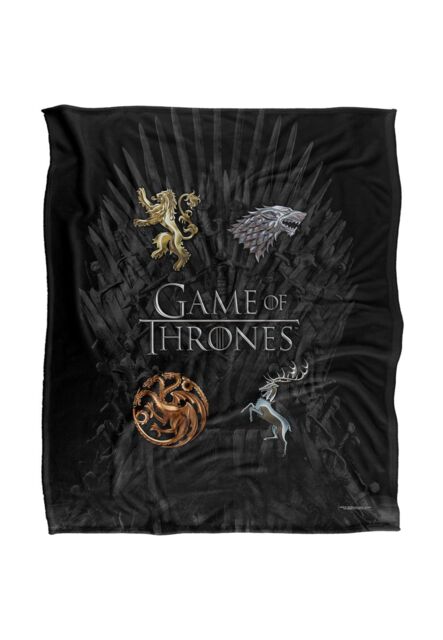 Warner Brothers Game Of Thrones Officially Licensed Silky Touch Super Soft Throw Blanket 152 x 127 cm in White - image 1
