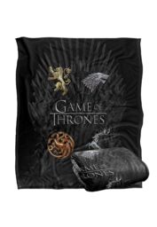 Warner Brothers Game Of Thrones Officially Licensed Silky Touch Super Soft Throw Blanket 152 x 127 cm in White - thumbnail 2