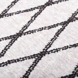 Berkfield Home Rug Washable 80x300 cm Black & White Anti Slip - Size: Medium - thumbnail 2