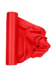 Neel Blue 20cm x 29cm Solid Satin Roll Large Fabric for Chair Sash Wedding Bouquet Décor Drapery in Red - Size: 20 cm x 29 cm