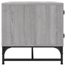 Berkfield Home Modern Coffee Table with Glass Doors Grey Sonoma 68.5x50x50 cm - thumbnail 6